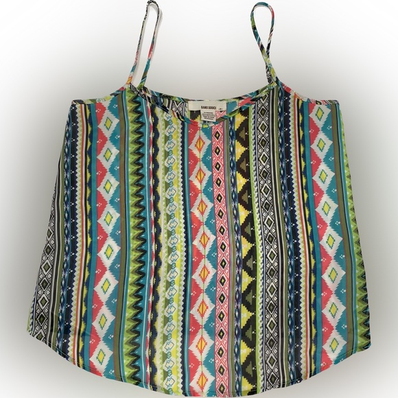 Tribal Print Tank, Medium, lined front - Picture 3 of 6